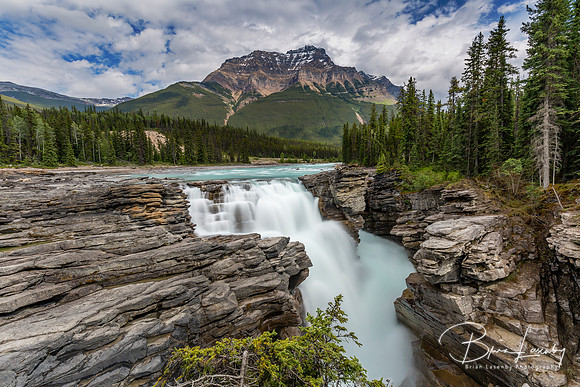Waterfall in the Canadian Rocky Mountains- Jasper National Park