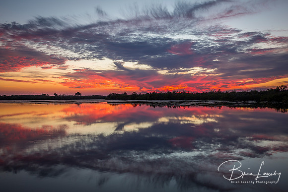Sunset over water - Merritt Island Wildlife Refuge, Florida