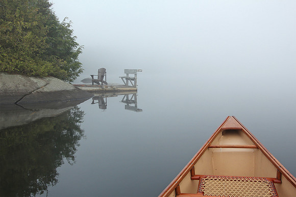 Canoeing Past Turtle Island