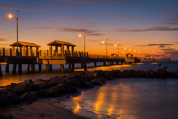 Fishing Pier at Twilight - St. Petersburg, Florida