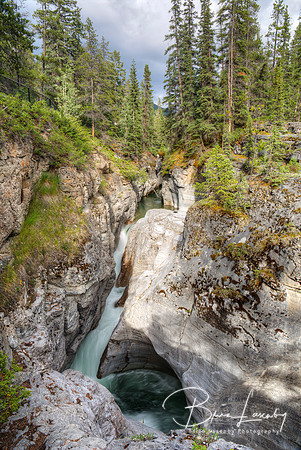 Waterfall in the Canadian Rocky Mountains